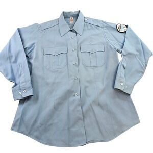 Flying Cross Vintage BART Train Operator Uniform Shirt Blue Made in USA 40 M